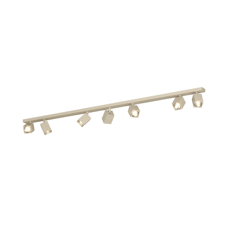 Faretto con spot moderno 7 luci orientabili GU10 larghezza 142cm