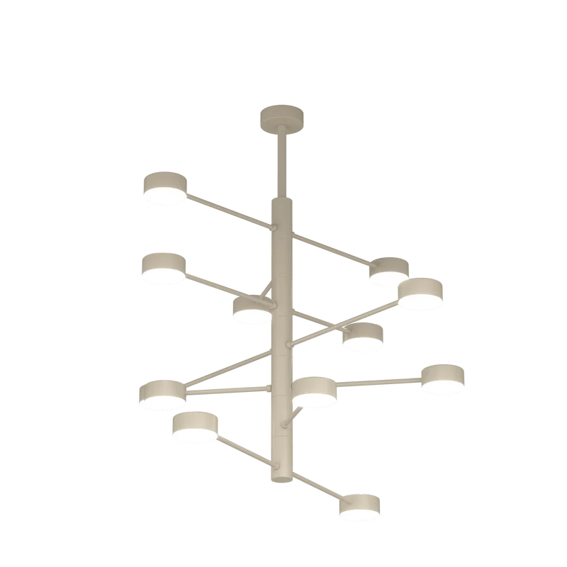 Lampadario moderno per soggiorno 12 luci GX53 orientabili
