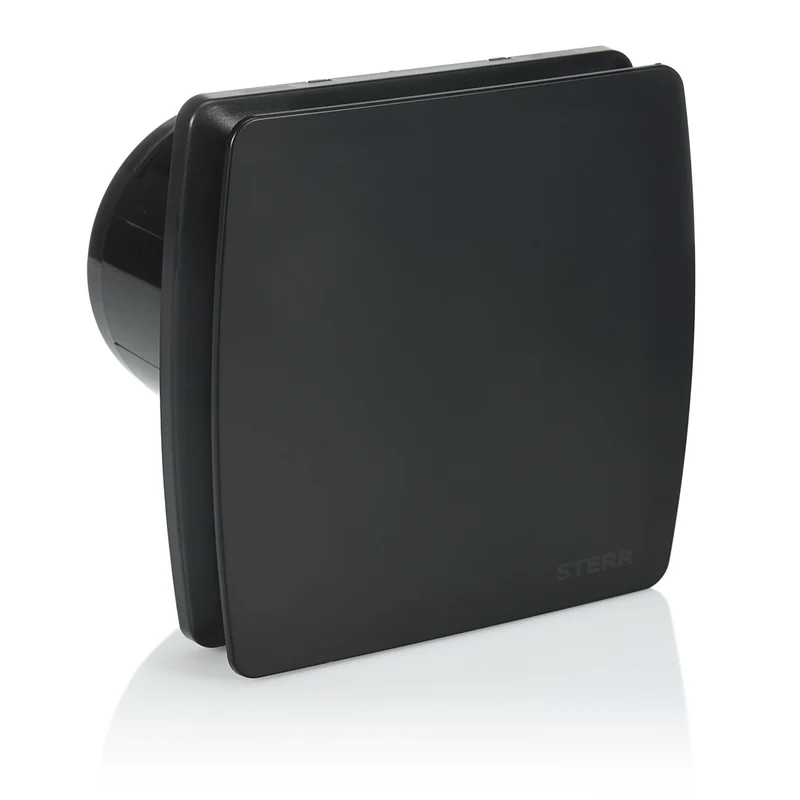 STERR LFS100B-QH - 100 mm Aspiratore da Bagno, con sensore umidità, 95 m³/h, Nero