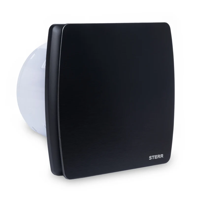 STERR LFS150-QBH - 150 mm Aspiratore da Bagno, con sensore umidità, 240 m³/h, Nero