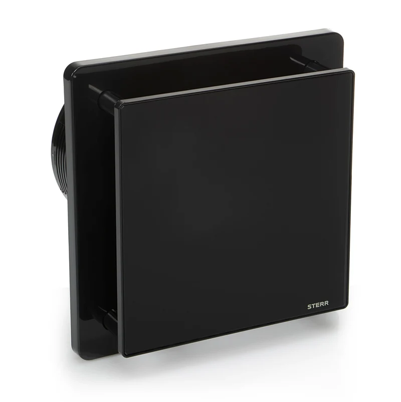 STERR BFS125H-B – 125 mm Aspiratore da Bagno, con sensore umidità, 160 m³/h, Nero