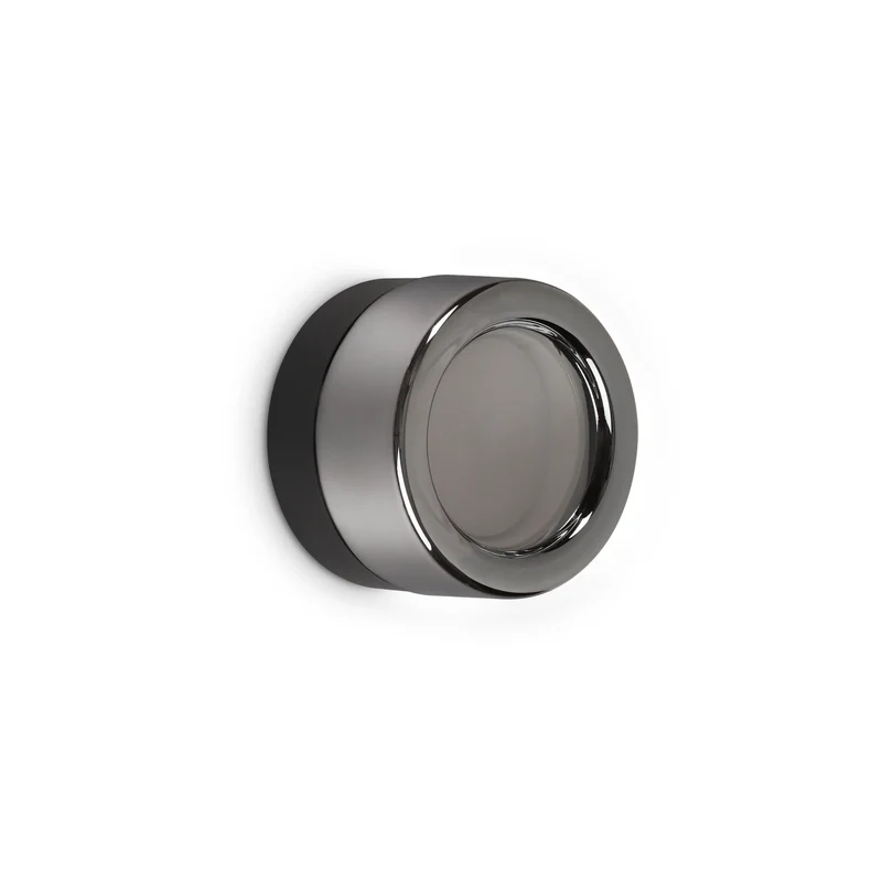 Applique rotonda in vetro e metallo gx53 9w diametro 10,5cm