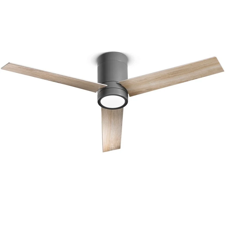 Ventilatore da soffitto con 3 pale in legno telecomando e luce led dimmerabile