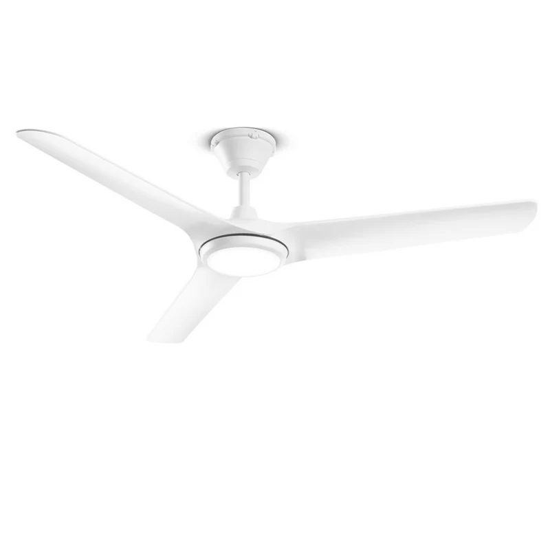 Ventilatore da soffitto bianco con 9 velocità e luce led dimmerabile
