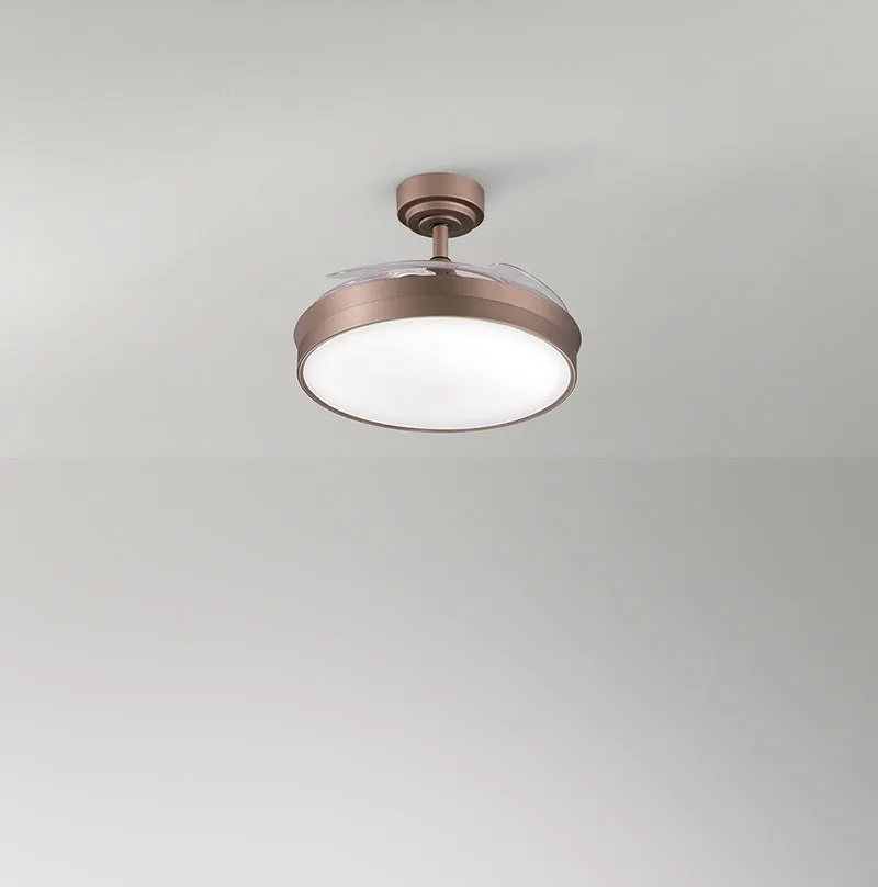 Ventilatore da soffitto con pale a scomparsa e luce led dimmerabile 36w