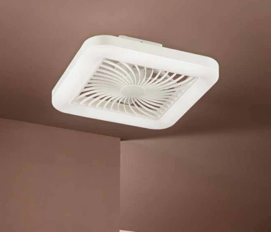 Ventilatore da soffitto bianco con luce led moderno silenzioso con telecomando
