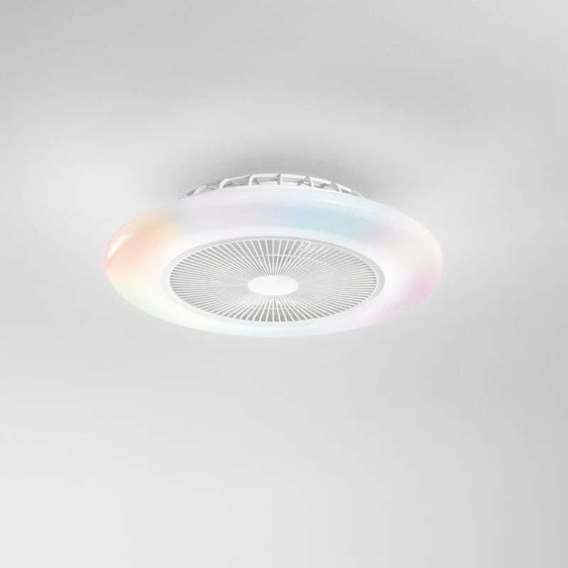 Ventilatore da soffitto bianco silenzioso con luce led