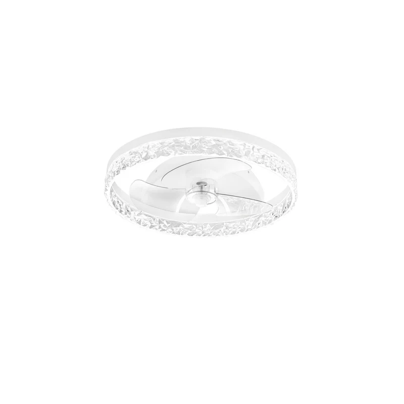 Plafoniera elegante con ventilatore e cornice diamantata