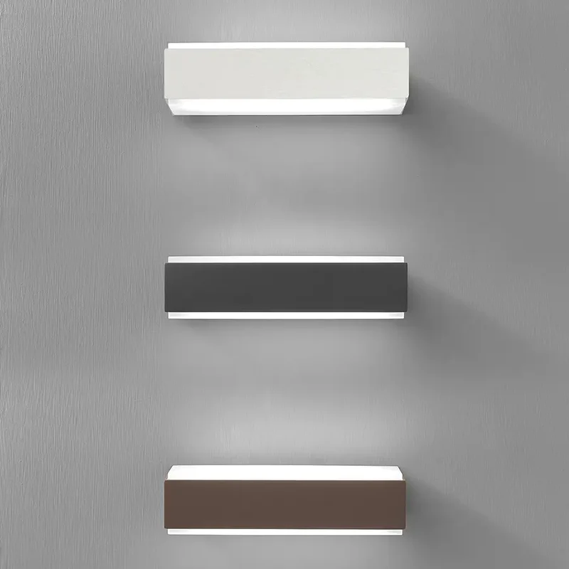 Applique per balcone esterno facciata led dimmerabile bianco antracite ruggine