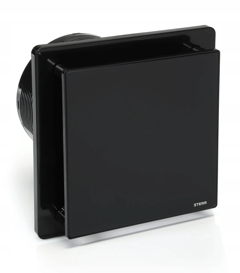 STERR BFS150H-B – 150 mm Aspiratore da Bagno, con sensore umidità, 250 m³/h, Nero