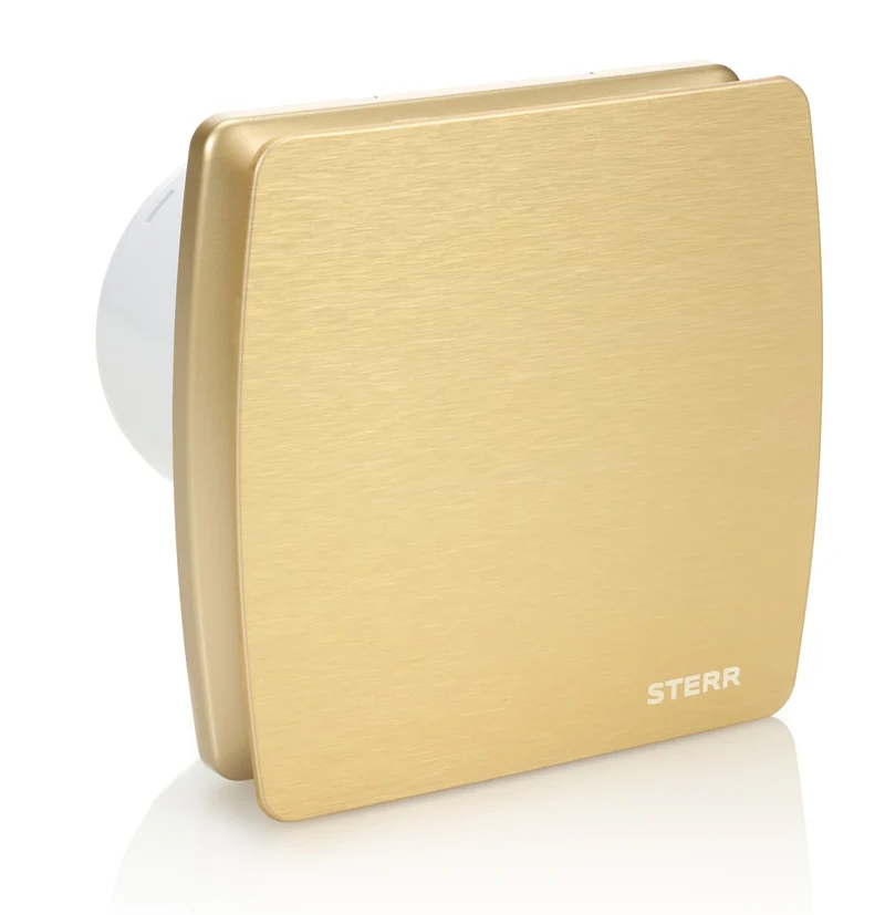 STERR LFS100-QZH - 100 mm Aspiratore da Bagno, con sensore umidità, 95 m³/h, Oro