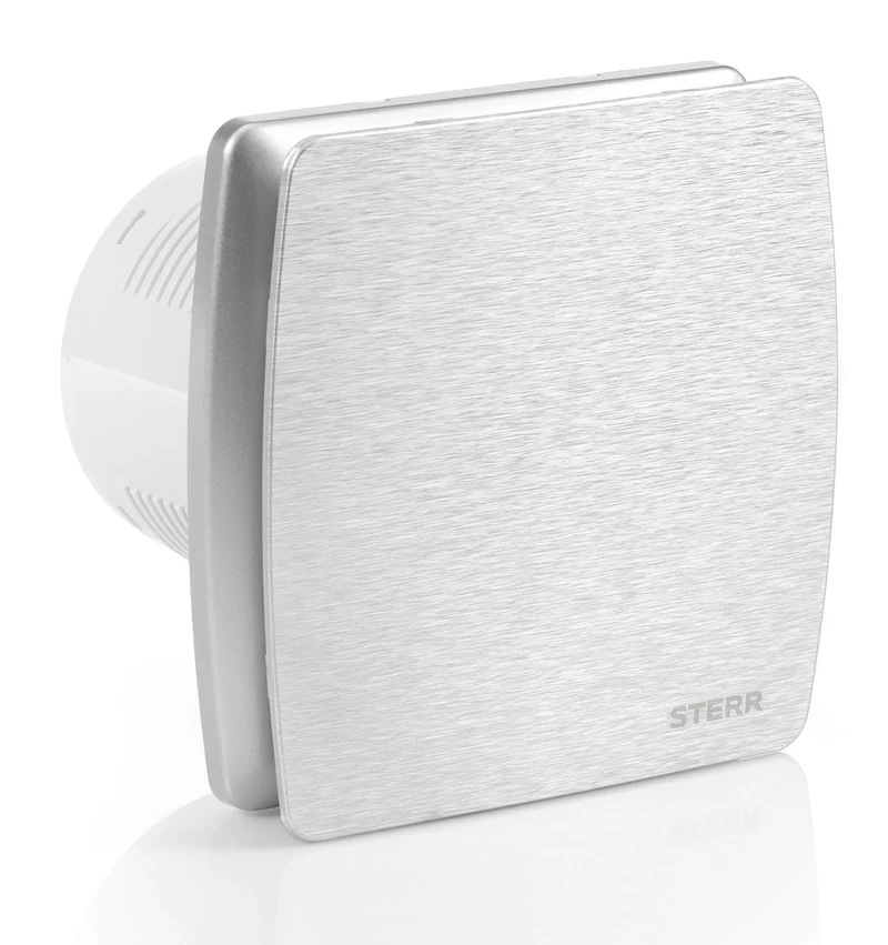 STERR LFS100-QSH - 100 mm Aspiratore da Bagno, con sensore umidità, 95 m³/h, Argento