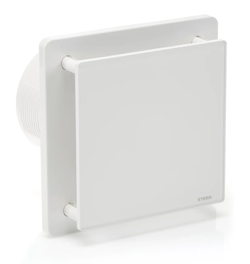 STERR BFS125H – 125 mm Aspiratore da Bagno, con sensore umidità, 160 m³/h, Bianco