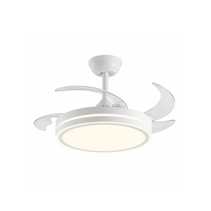 Ventilatore Soffitto 42" LED 60W Pale Retrattili Telecomando