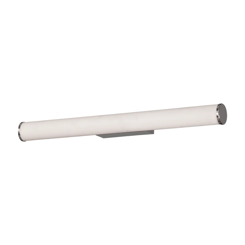 Applique da parete da bagno tubo cromo led larghezza 60cm