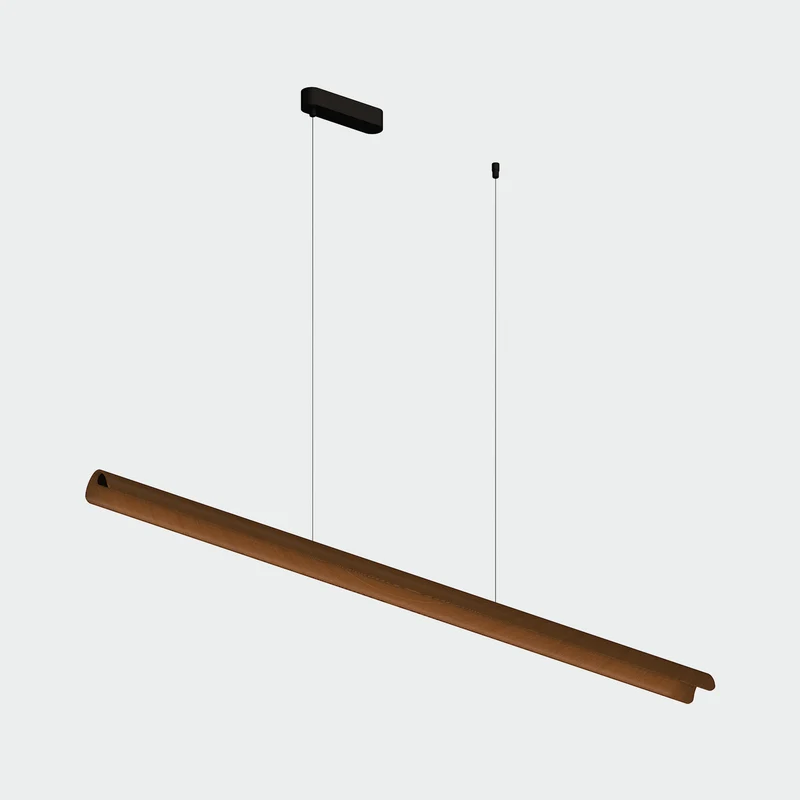 Lampada a sospensione tavolo da pranzo legno naturale led dimmerabile 150cm
