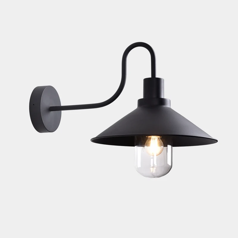 Applique da esterno da parete nero lampadina E27 protezione ip65