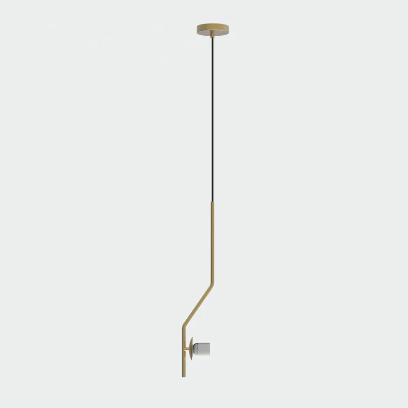 Lampada a sospensione oro o nera con diffusore a sfera di vetro