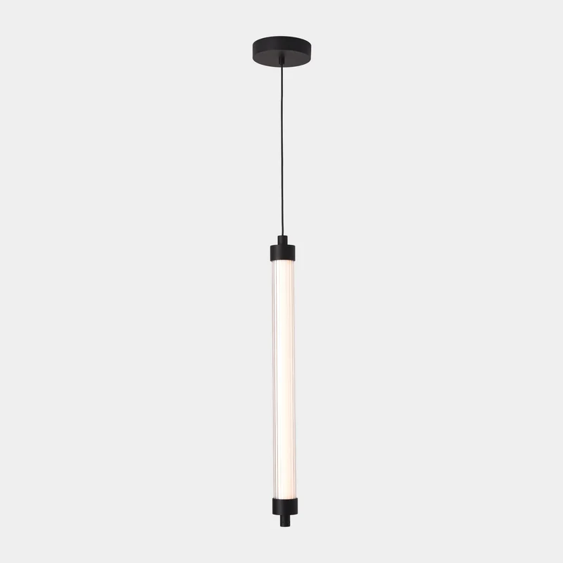 Sospensione singola led dimmerabile struttura nera