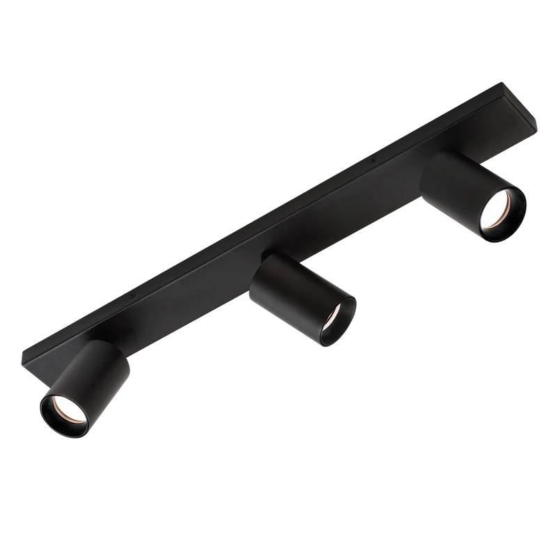Plafoniera moderna da soffitto con 3 spot orientabili