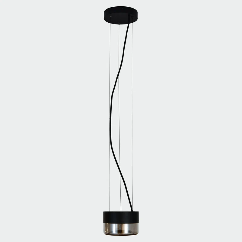 Lampada a sospensione nera design moderna led 10W 2700K