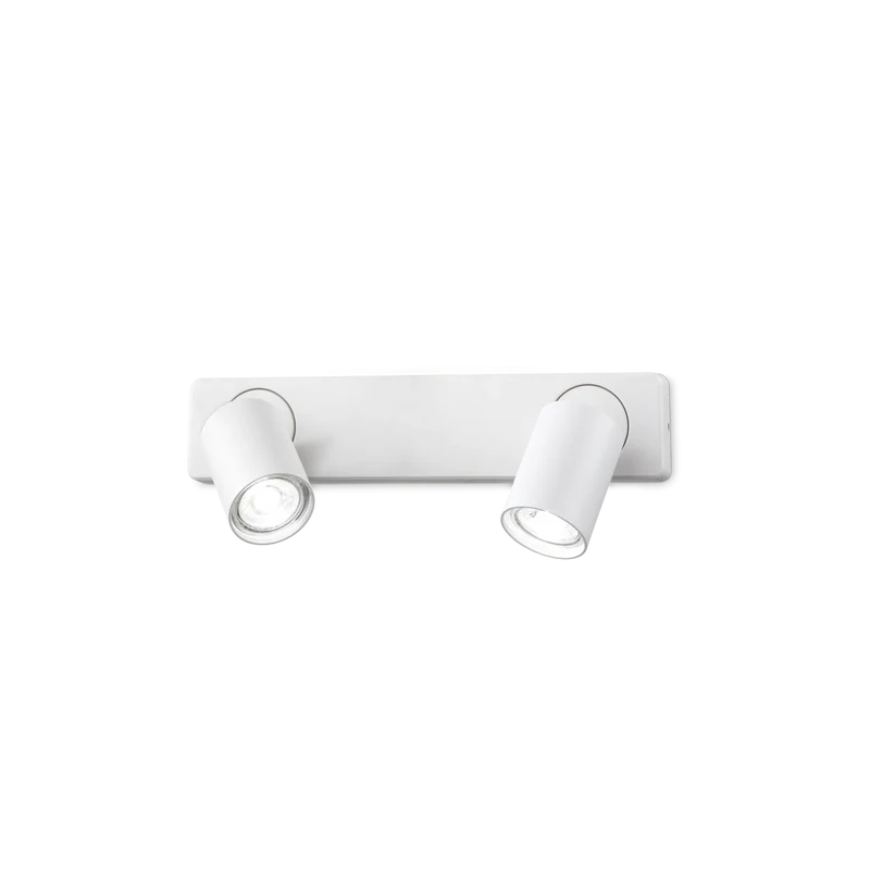 Applique con 2 faretti orientabili da parete bianco