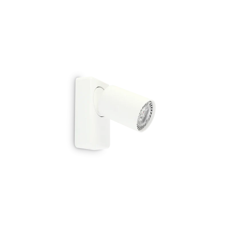 Faretto per interno da parete bianco in metallo