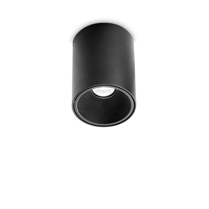 Faretto led da soffitto metallo nero circolare led diametro 4cm o 8cm