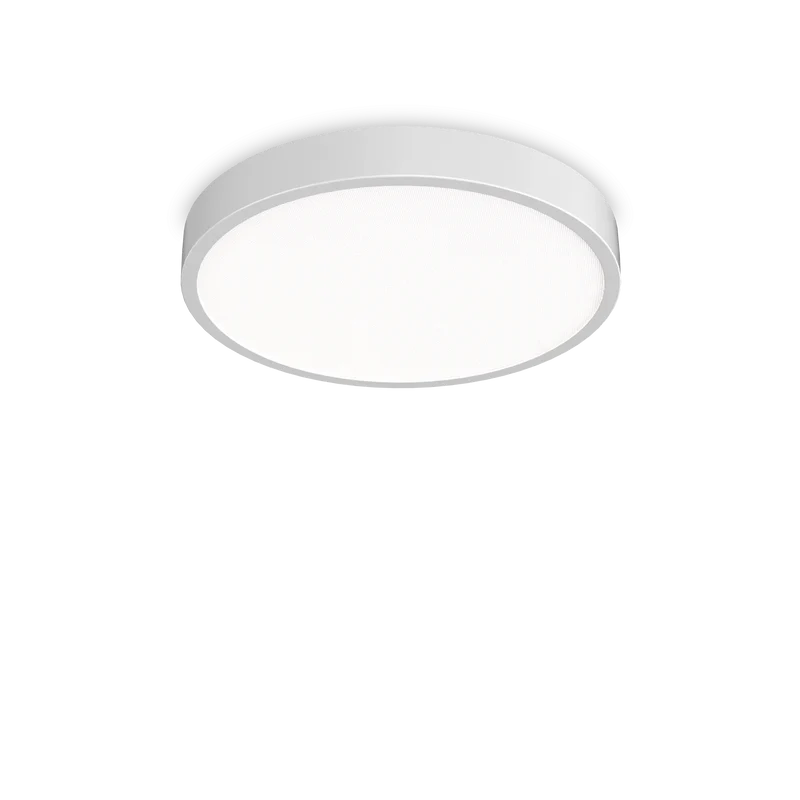 Plafoniera circolare bianca per interno con led 3000k in metallo