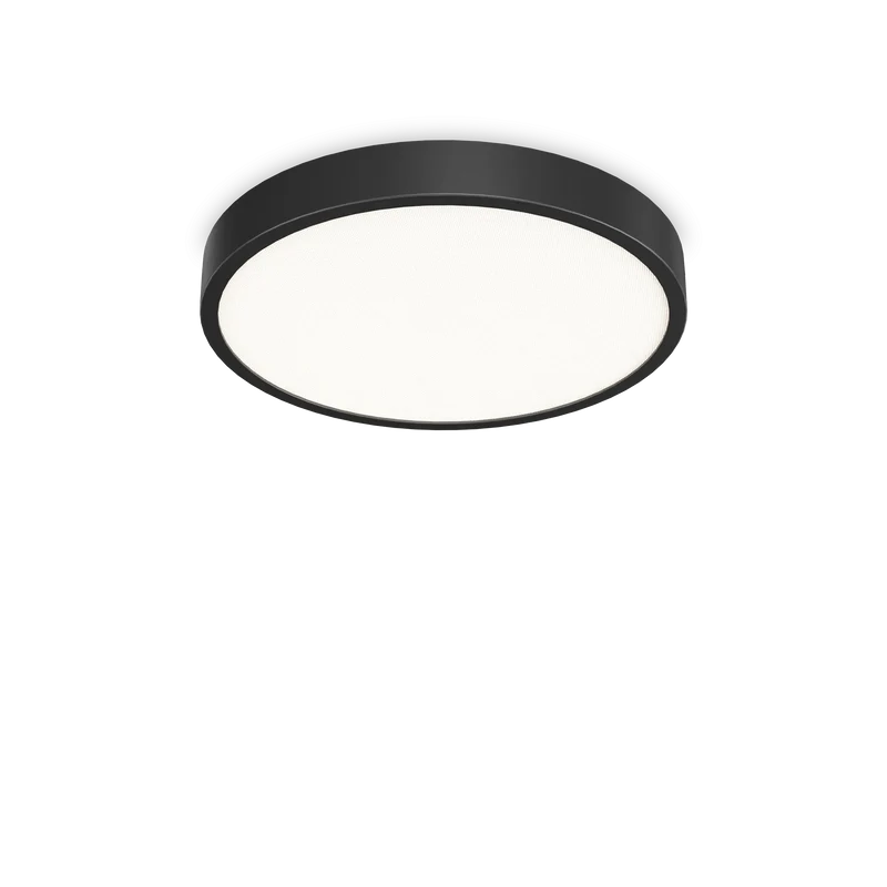 Plafoniera led moderna in metallo nera