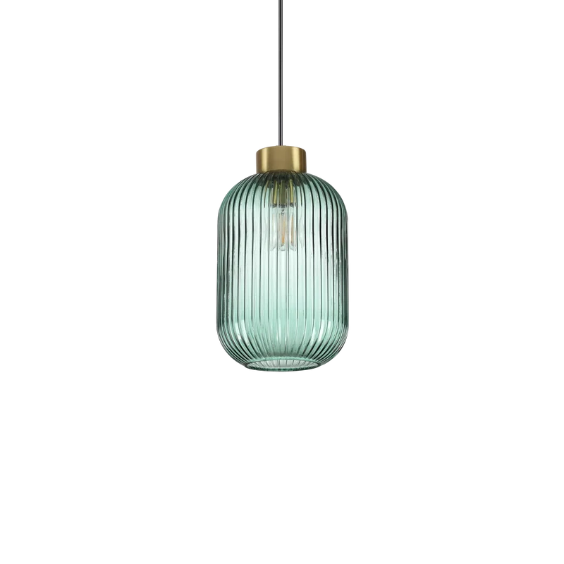 Lampada sospensione verde o fumee per camera da letto