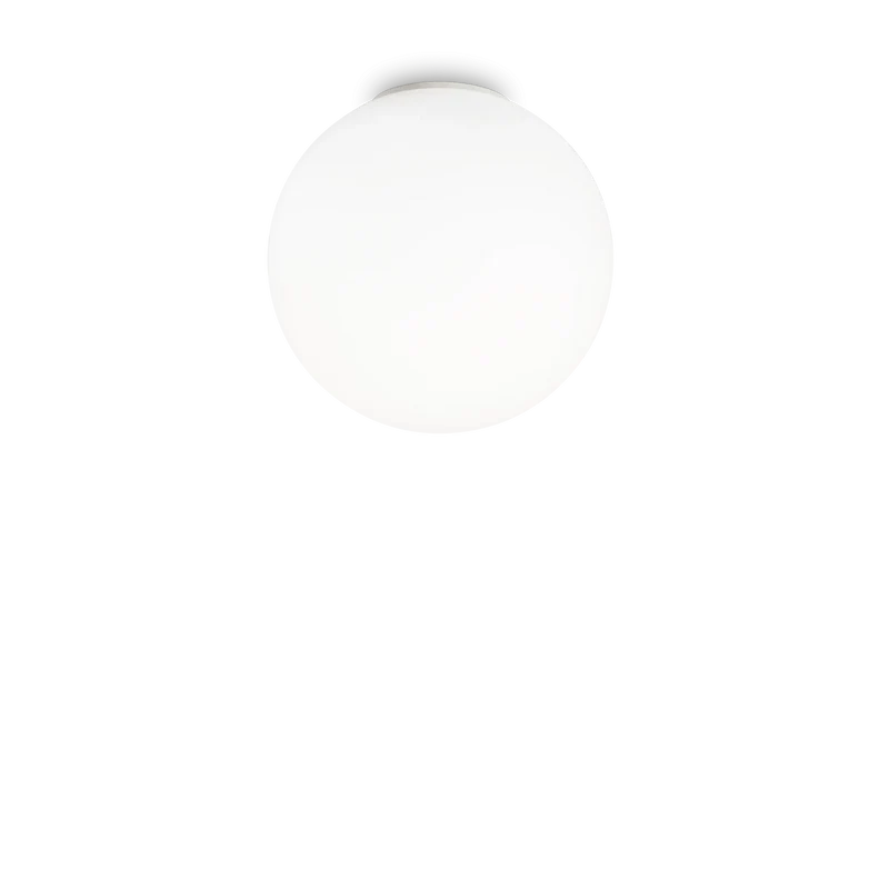 Lampada da soffitto sfera con vetro bianco diametro 40cm