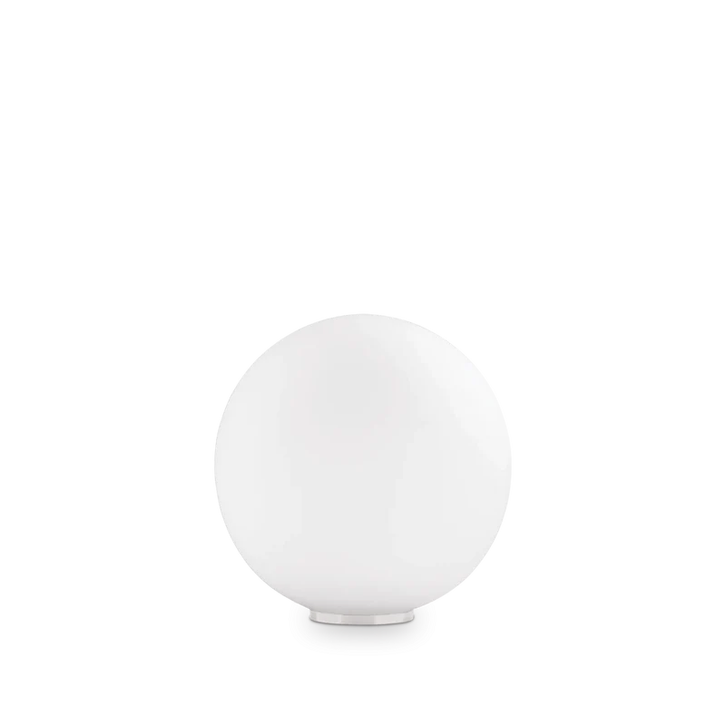 Lampada da tavolo bianca moderna sfera in vetro bianco