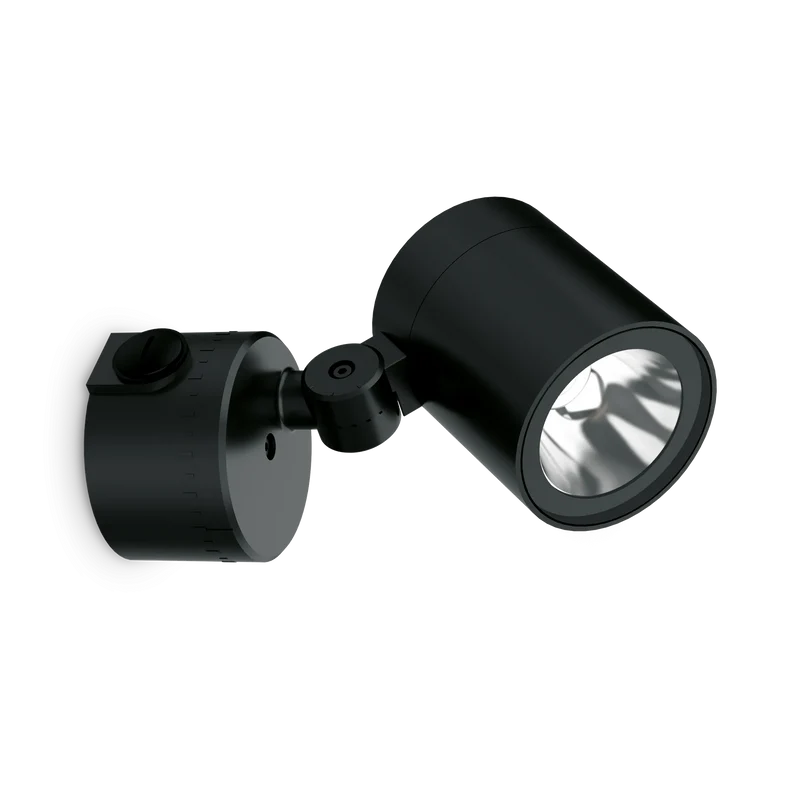 Applique da esterno luce led 3000k orientabile nera in alluminio