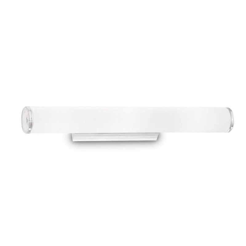 Applique da bagno cilindro bianco larghezza 37cm 52cm o 65cm
