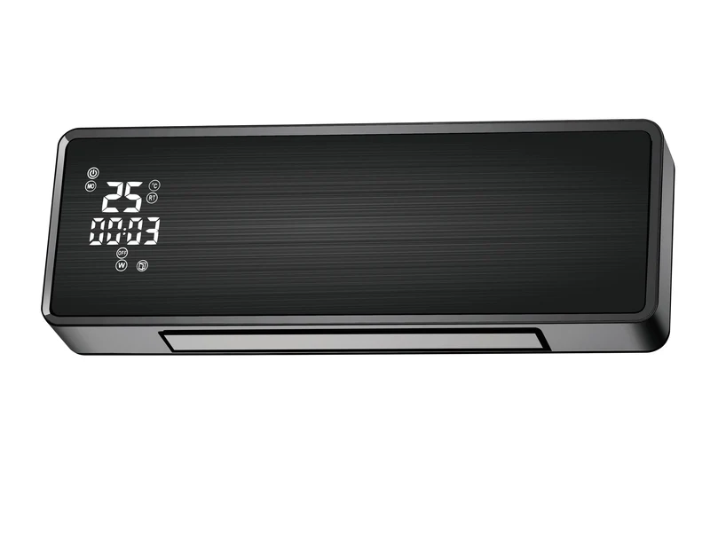 Riscaldatore split a parete 2000 W con frontale in vetro nero con controllo WIFI
