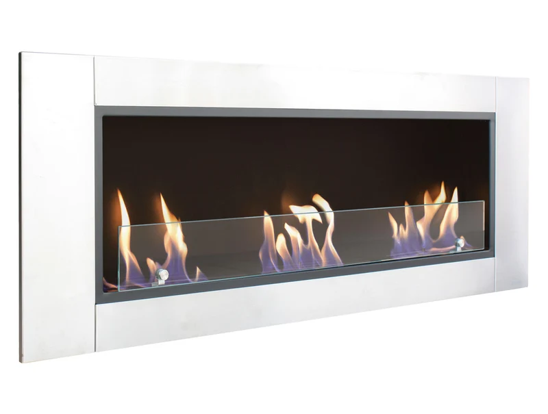 Camino a etanolo da pavimento, 6000W, design incassabile, grandi dimensioni e 3 bruciatori