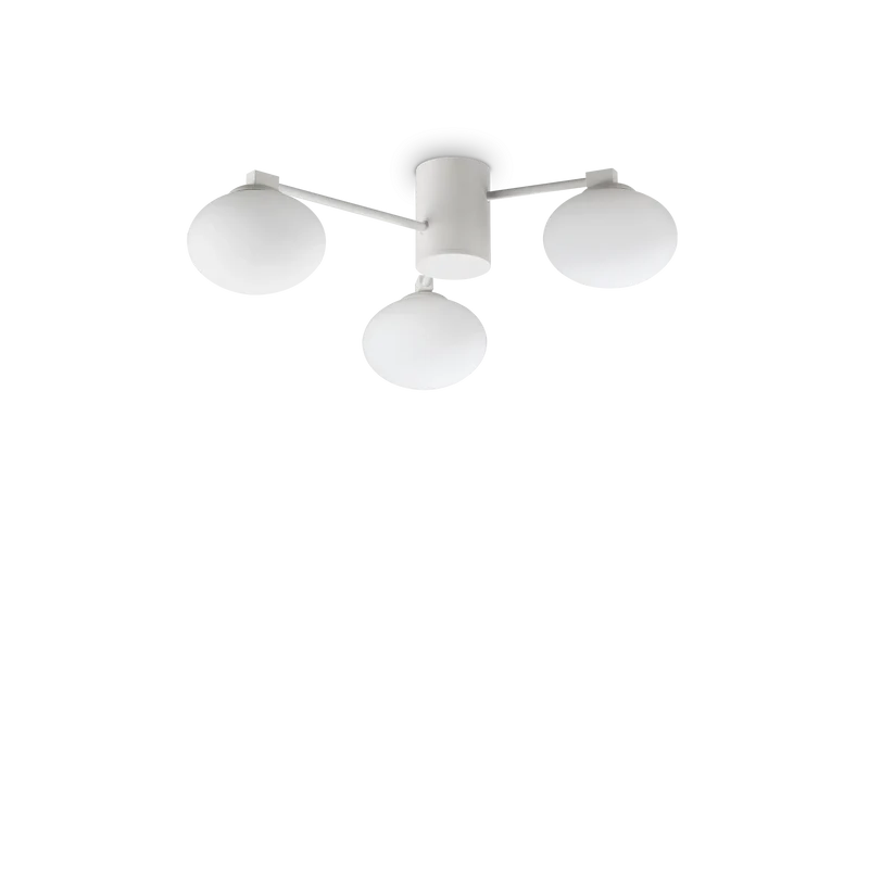 Plafoniera con 3 luci da soffitto per interno bianco