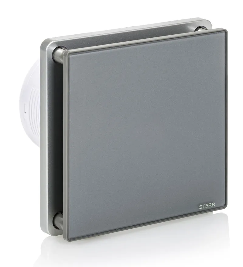 STERR BFS100T-G – 100 mm Aspiratore da Bagno, Timer, 90 m³/h, Grigio