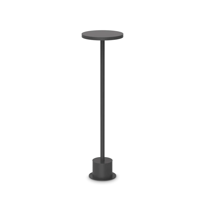 Lampada da terra per giardino o viale esterno nera led bianca calda