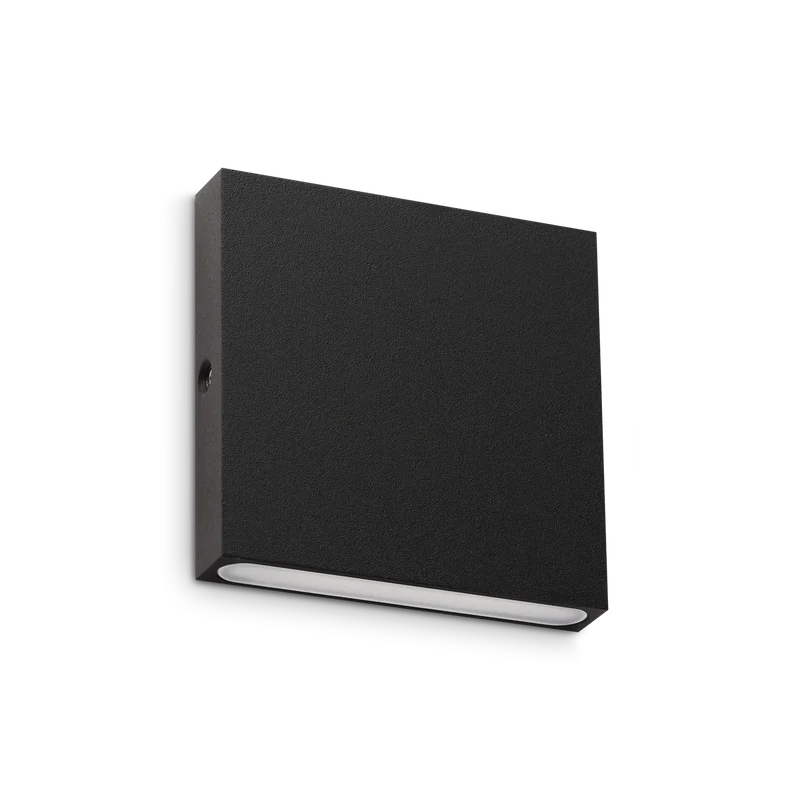 Applique da parete per esterno facciata nera ip65 led bianco caldo