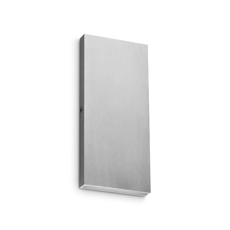 Applique da parete per esterno colore acciaio led doppia emissione