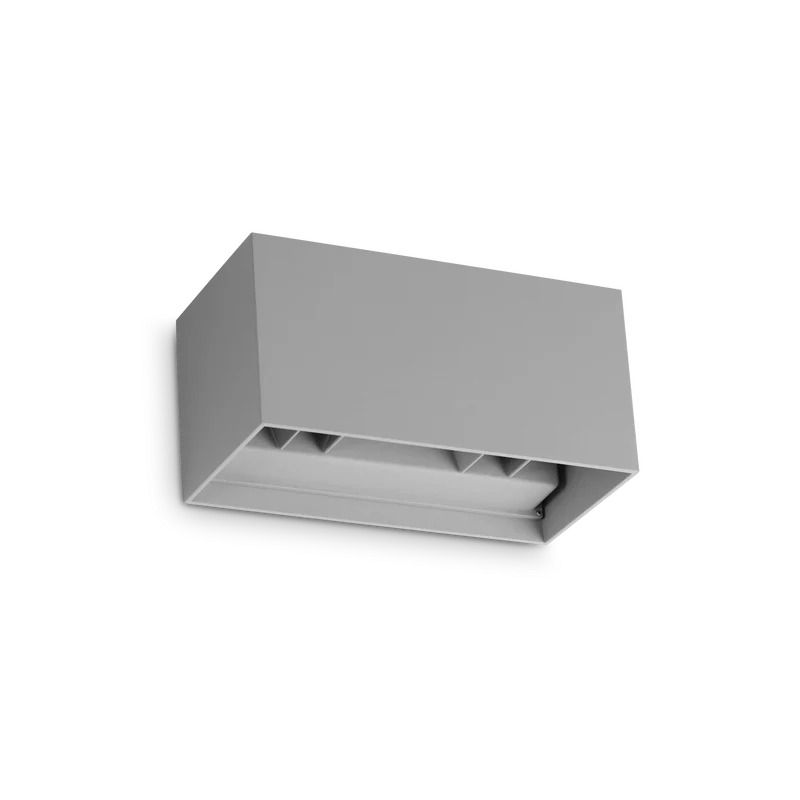 Lampada da parete grigia fascio regolabile led ip54