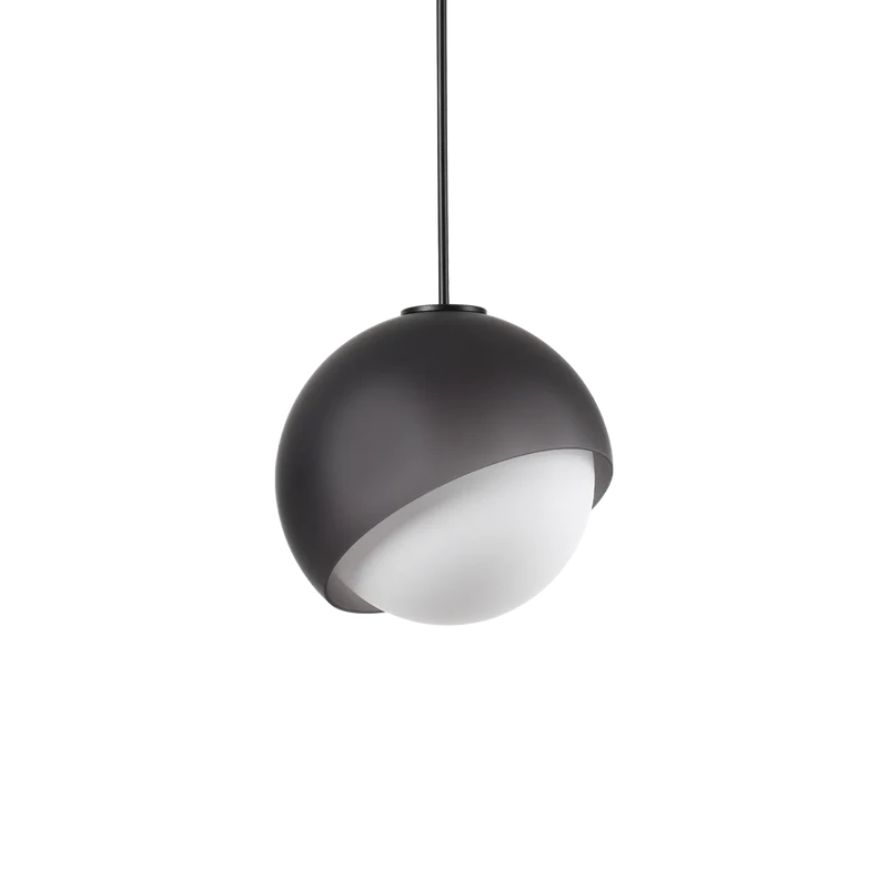 Sospensione singola in metallo colore nero o ottone diametro 12cm