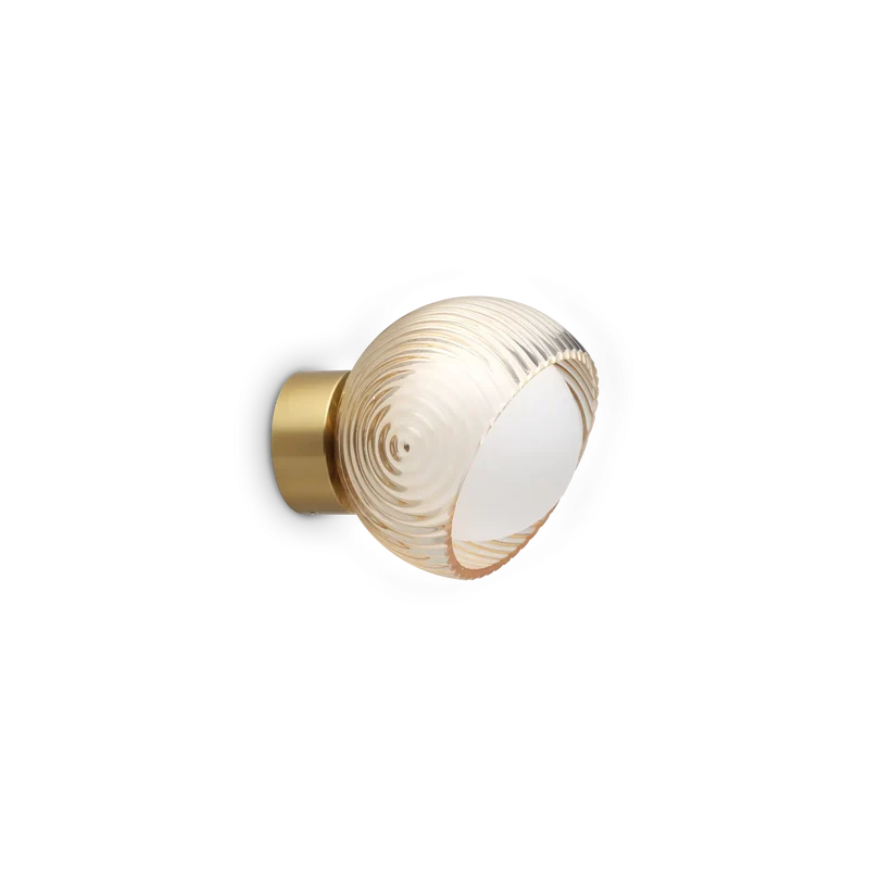 Applique per bagno ottone nero diffusore vetro