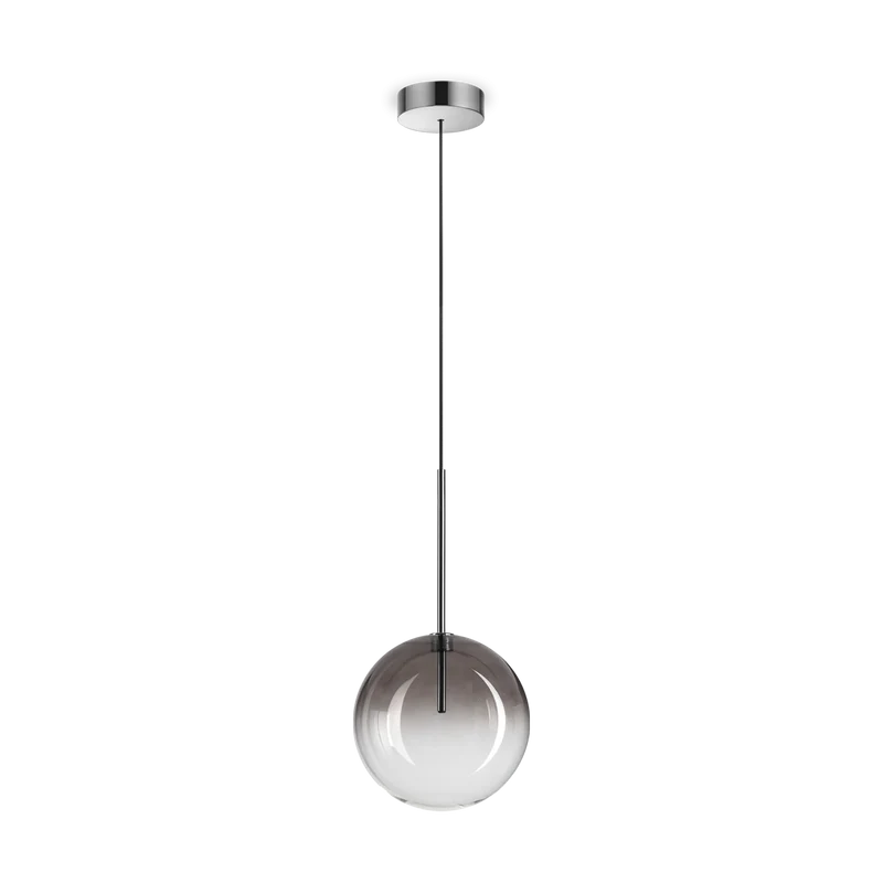 Lampada sospensione pendente cromo sfera di vetro