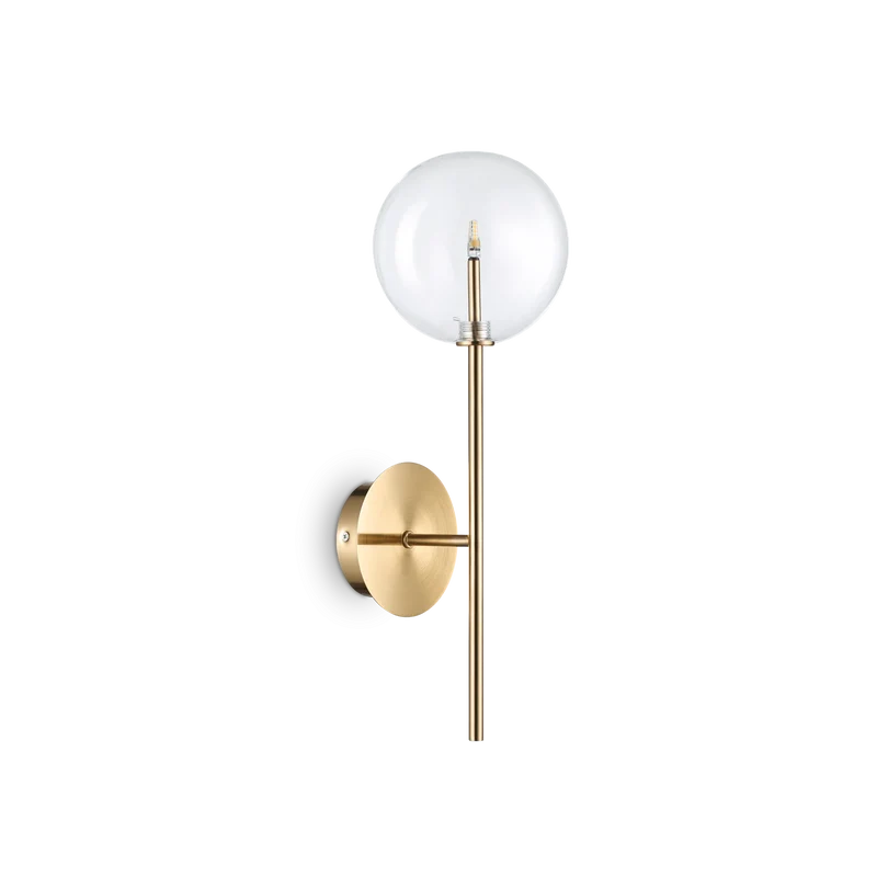 Applique da parete montatura in metallo cromo o ottone antico