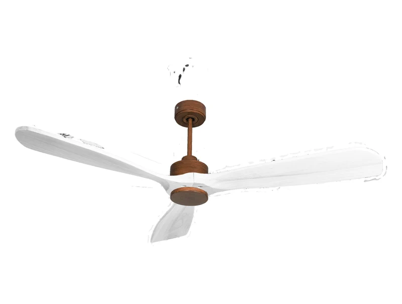 Ventilatore da soffitto Reversibile Termostato Wifi Motore CC Tetti inclinati Telecomando Hypersilence Memoria FullWood Shopify Vendible (AUTOMATICO)