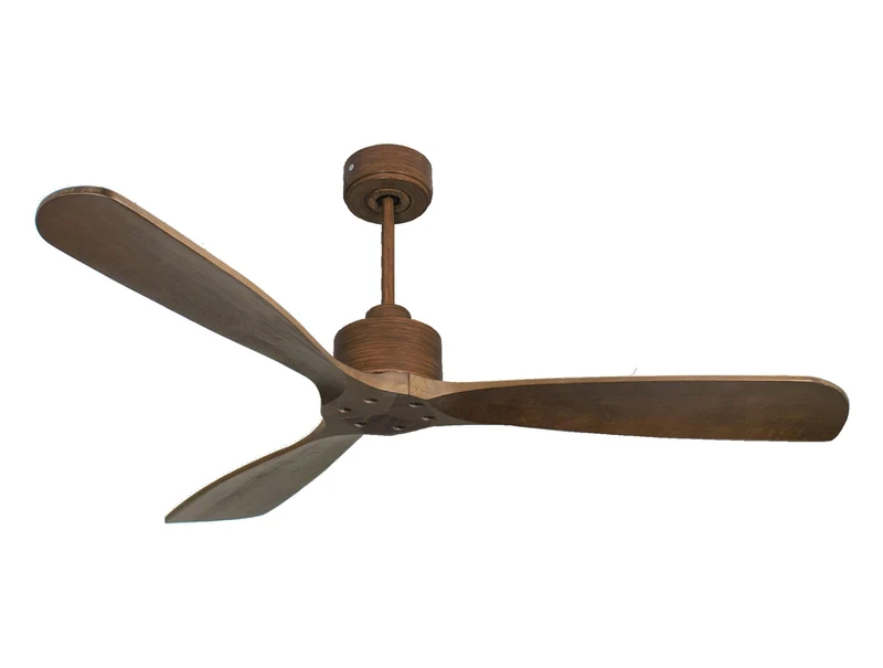 Ventilatore da soffitto Reversibile Termostato Wifi Motore CC Tetti inclinati Telecomando Hypersilence Memoria FullWood