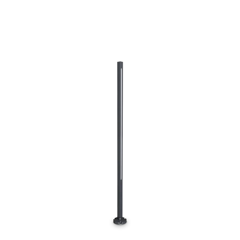 Palo da esterno altezza 120cm con led 19W antracite caffè nero